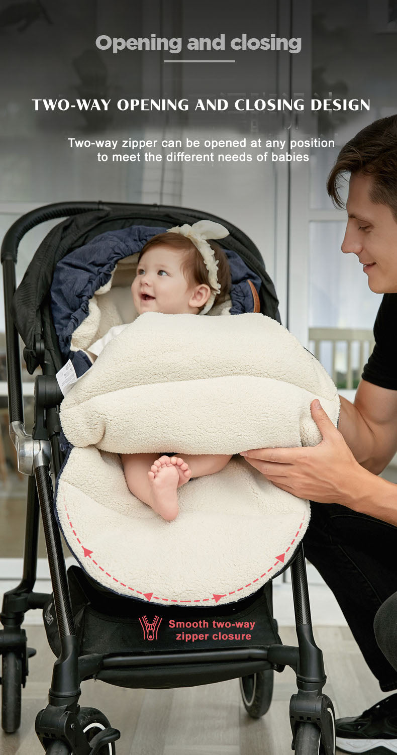 Baby Sleeping bag Sack Thick Blanket Anti-kick Plus Velvet Thickened For Stroller