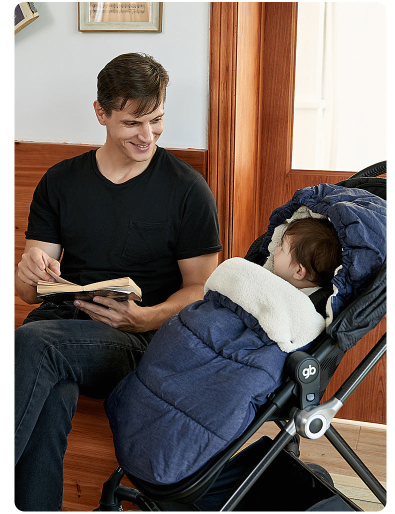 Baby Sleeping bag Sack Thick Blanket Anti-kick Plus Velvet Thickened For Stroller