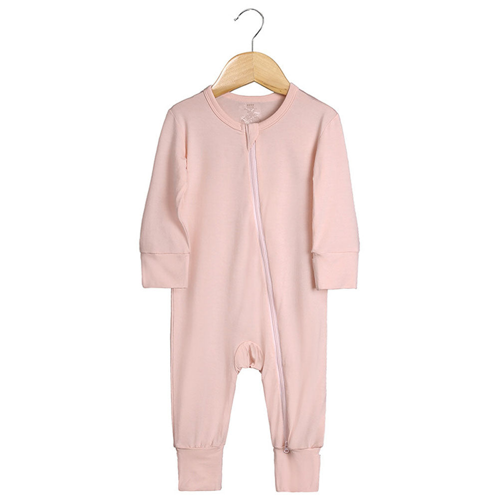 Zipper in Oat Bamboo Fiber Baby Newborn Romper
