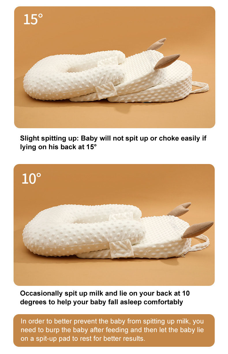 Baby Anti-Spitting up Slope Pillow Anti Reflux Lounger Bed Crib