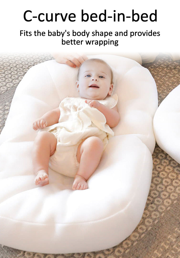 Baby Curve Crib Mesh C-shaped Bionic Lounger Bed Nest