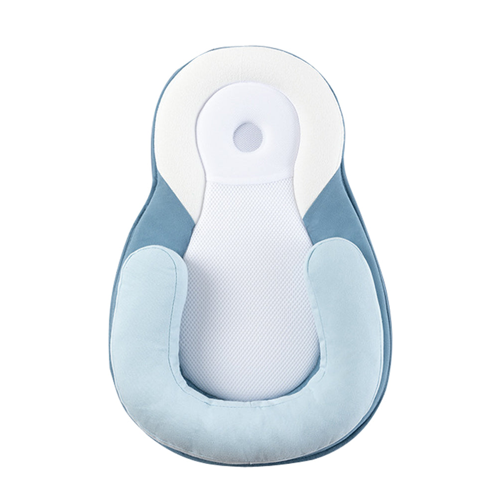 Newborn Baby Anti flat head Pillow Cushion Nest Bed Crib Lounger Portable