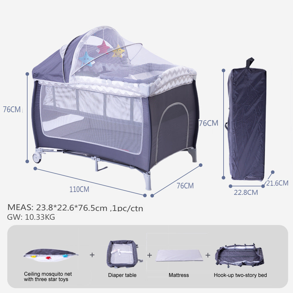 Diaper changing care table bassinets movable bedside Sleeper Crib Foldable