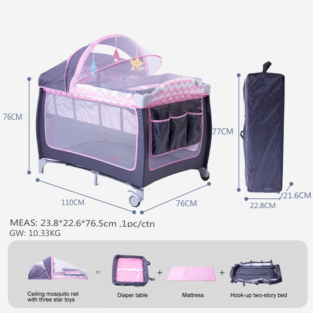 Diaper changing care table bassinets movable bedside Sleeper Crib Foldable