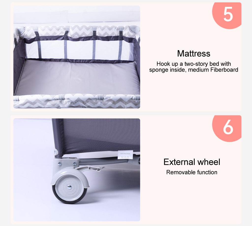 Diaper changing care table bassinets movable bedside Sleeper Crib Foldable