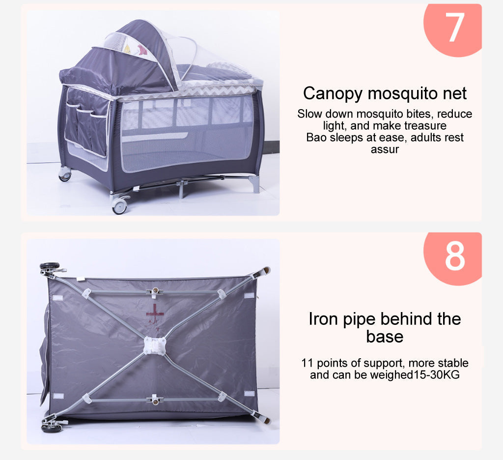 Diaper changing care table bassinets movable bedside Sleeper Crib Foldable