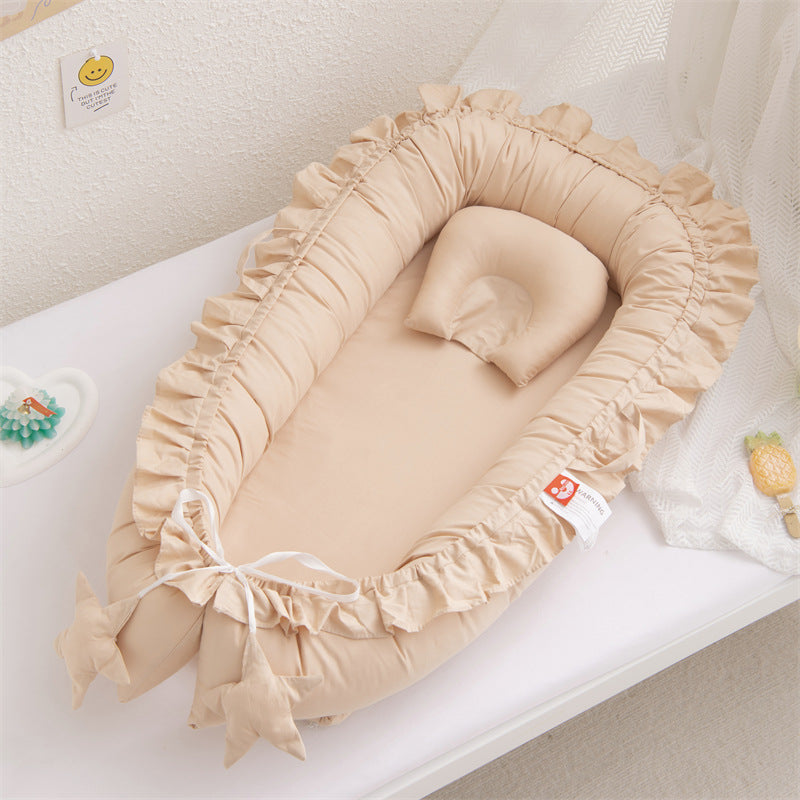 Ruffle Baby Travel Nest Lounger Crib Portable Cocoon Bionic