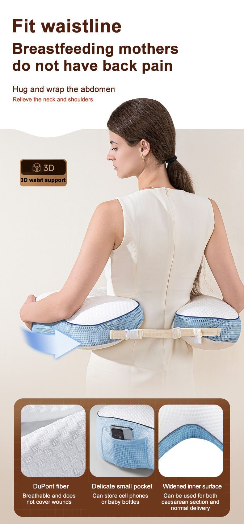 Mom Breastfeeding Nursing Pillow Baby Comfort Lounger Multi functional
