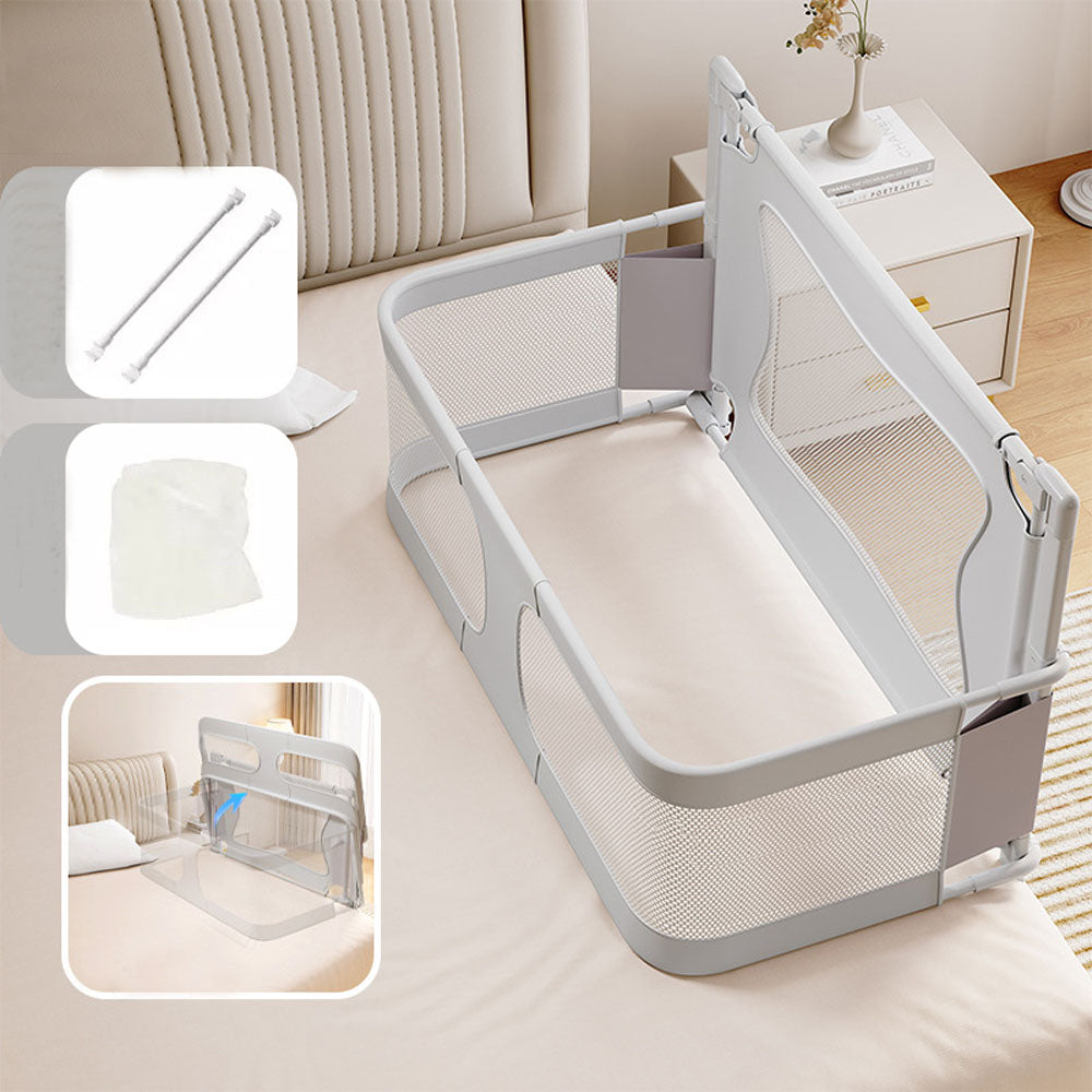 Baby Bed Bedside Bassinet Crib Sleeper 3 in 1 Folding Portable Breathable Safe