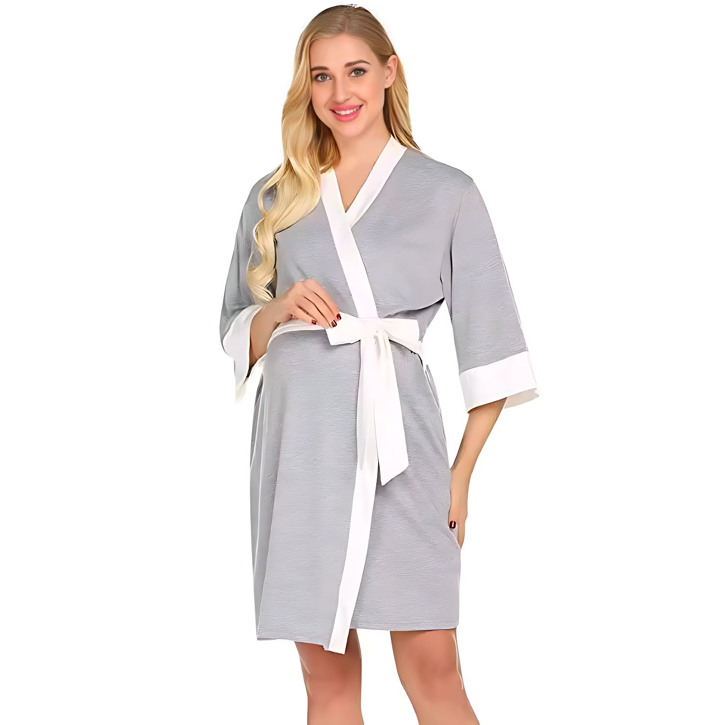 Nursing Nightgown & Robe Set: Soft Confinement Wear for New Moms
