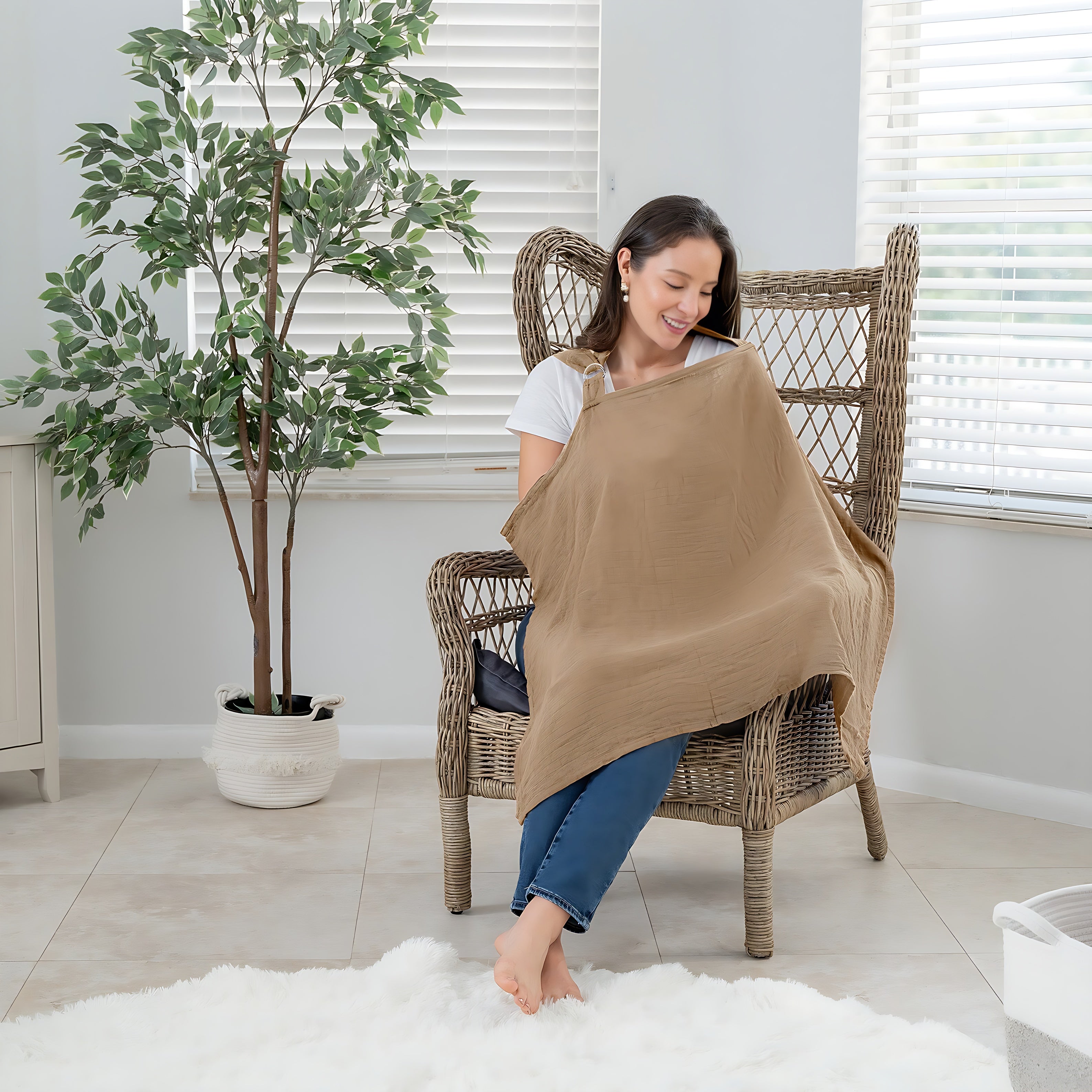 Nursing Scarf Towel Cover Breastfeeding Feeding Shawl