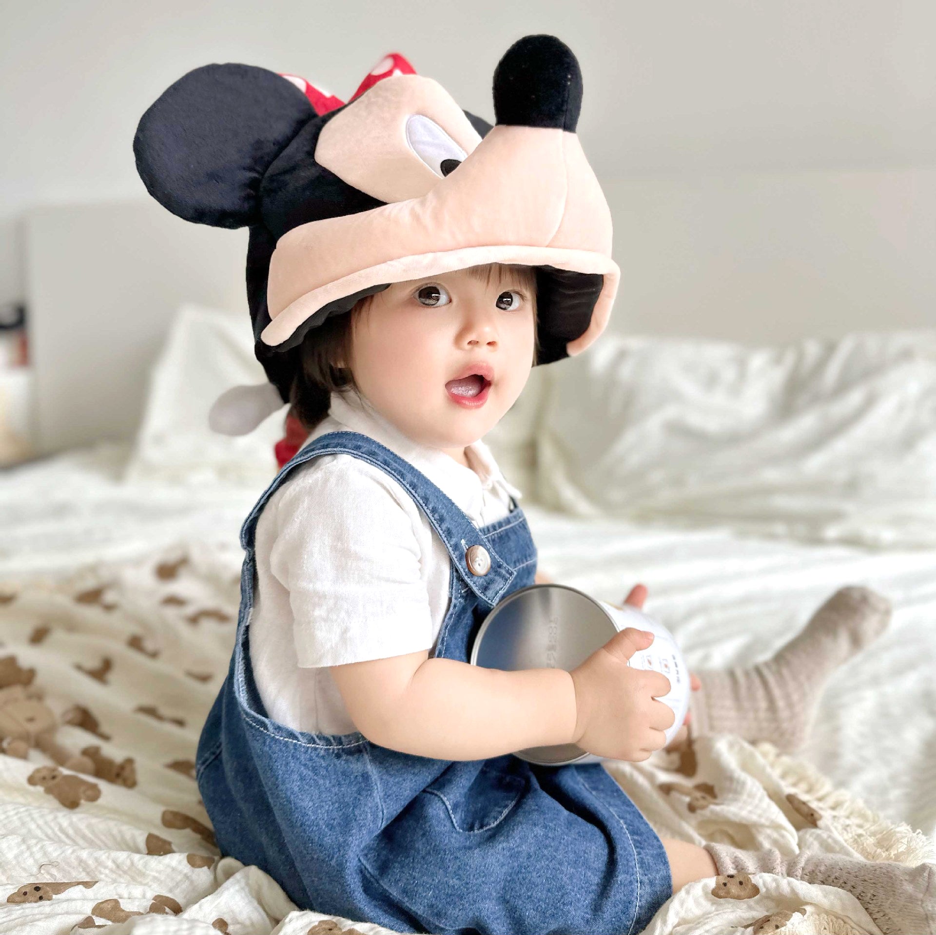 Mickey Minnie Cartoon Children's Doll Hat Baby Plush Hat Headgear Hat