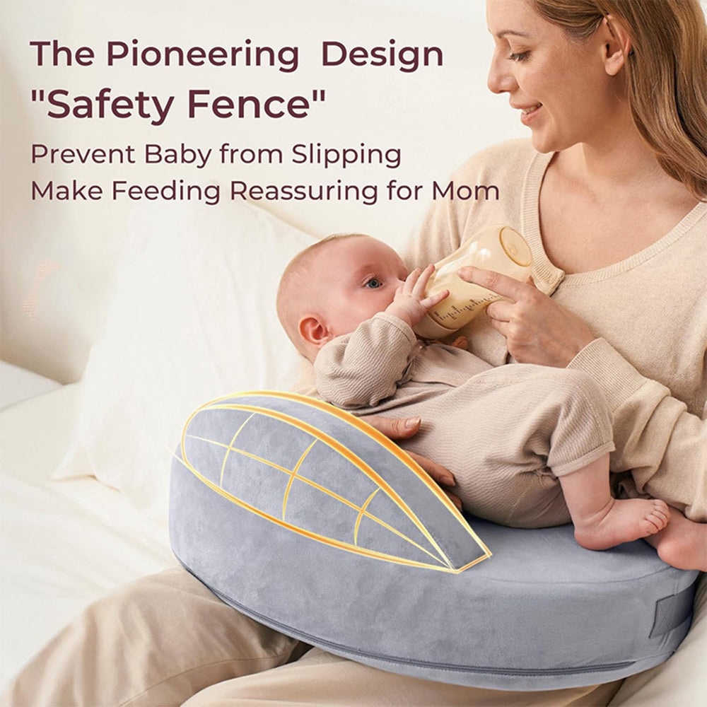 Mom Nursing Pillow Adjustable Breastfeeding Pillow for Mom & Baby Comfort with Back Support