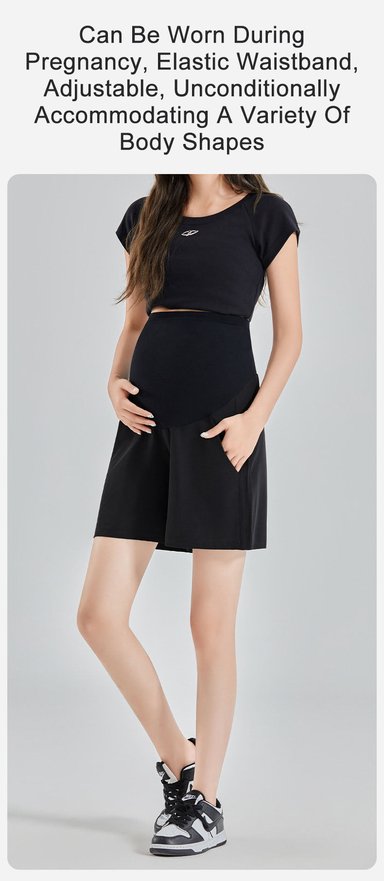 Anti-Slip Belly Support Shorts: Loose Thin Yoga Pants for Active Moms