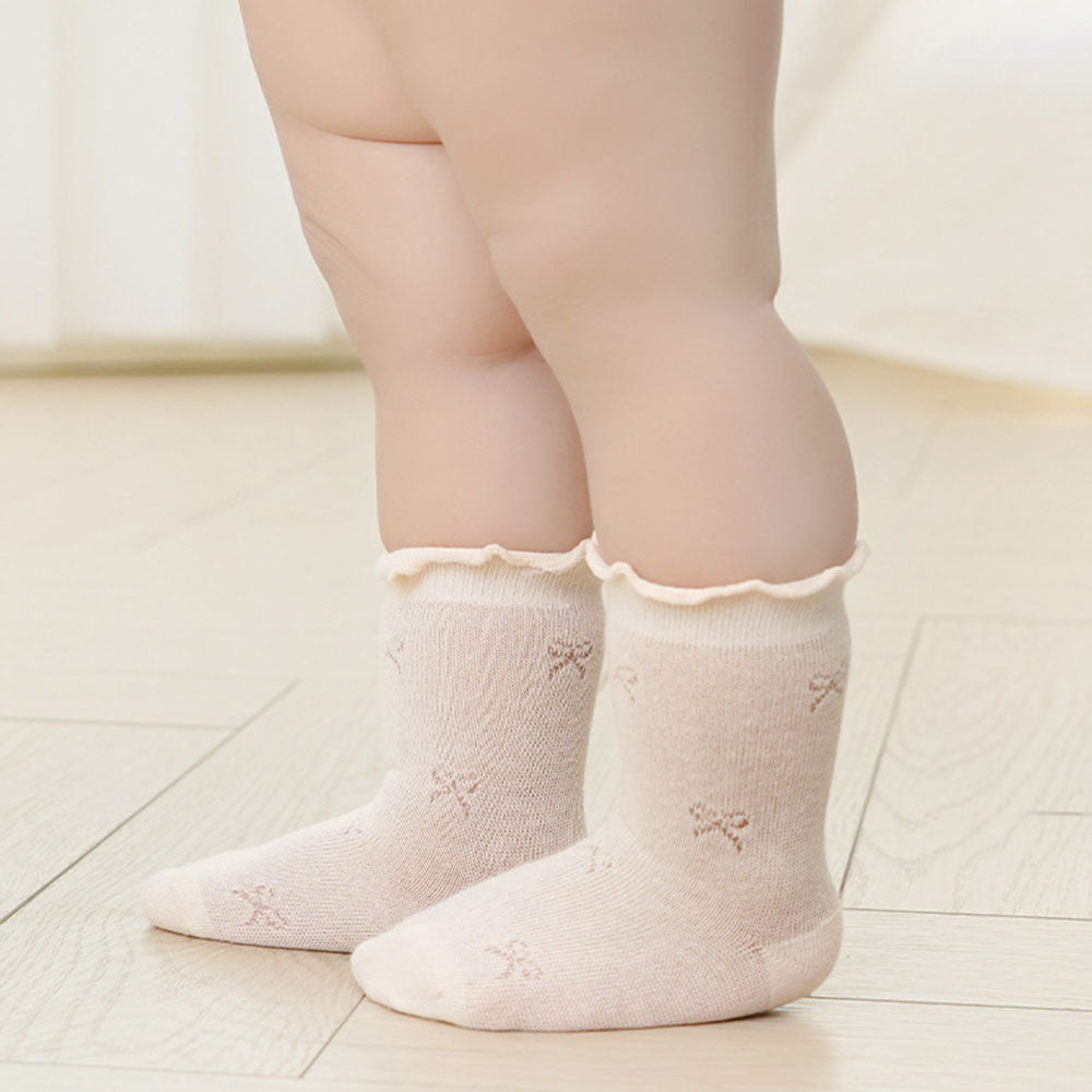 Baby socks summer mesh thin type a cotton newborn cartoon girls and boys