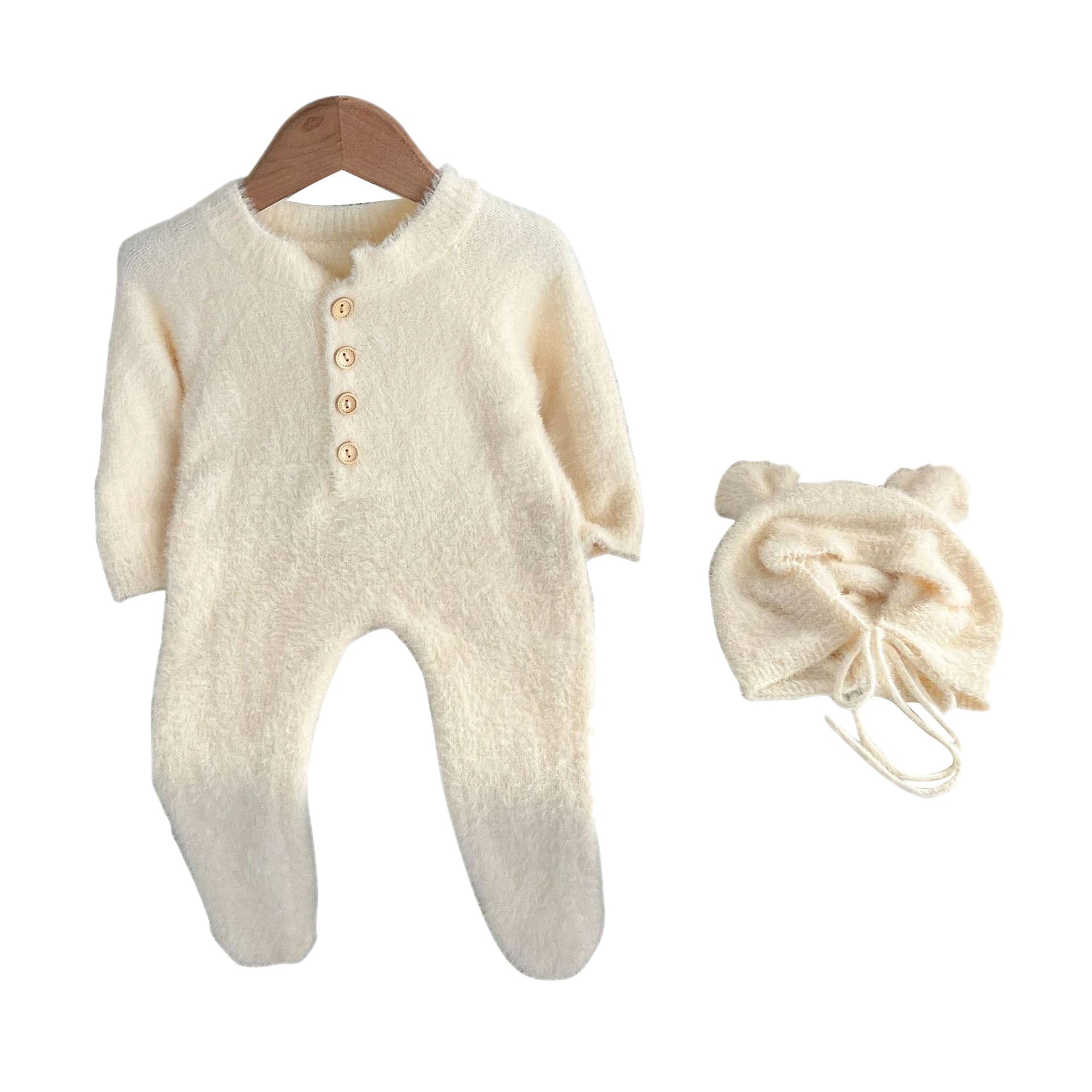 Baby winter onesie baby 100-day clothes mink fleece romper