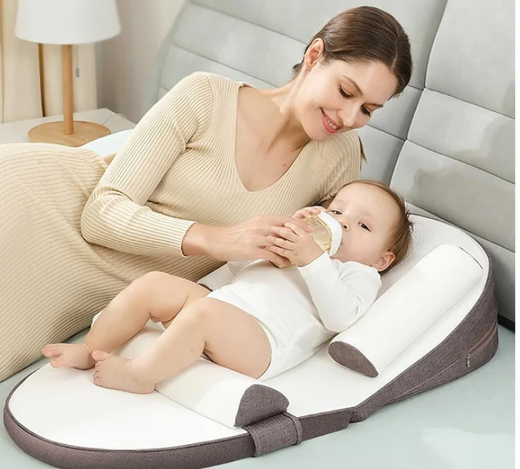 Baby Newborn Infant Anti-Reflux Spill Lounger Bed Nursing Feeding Pillow Breastfeeding Crib
