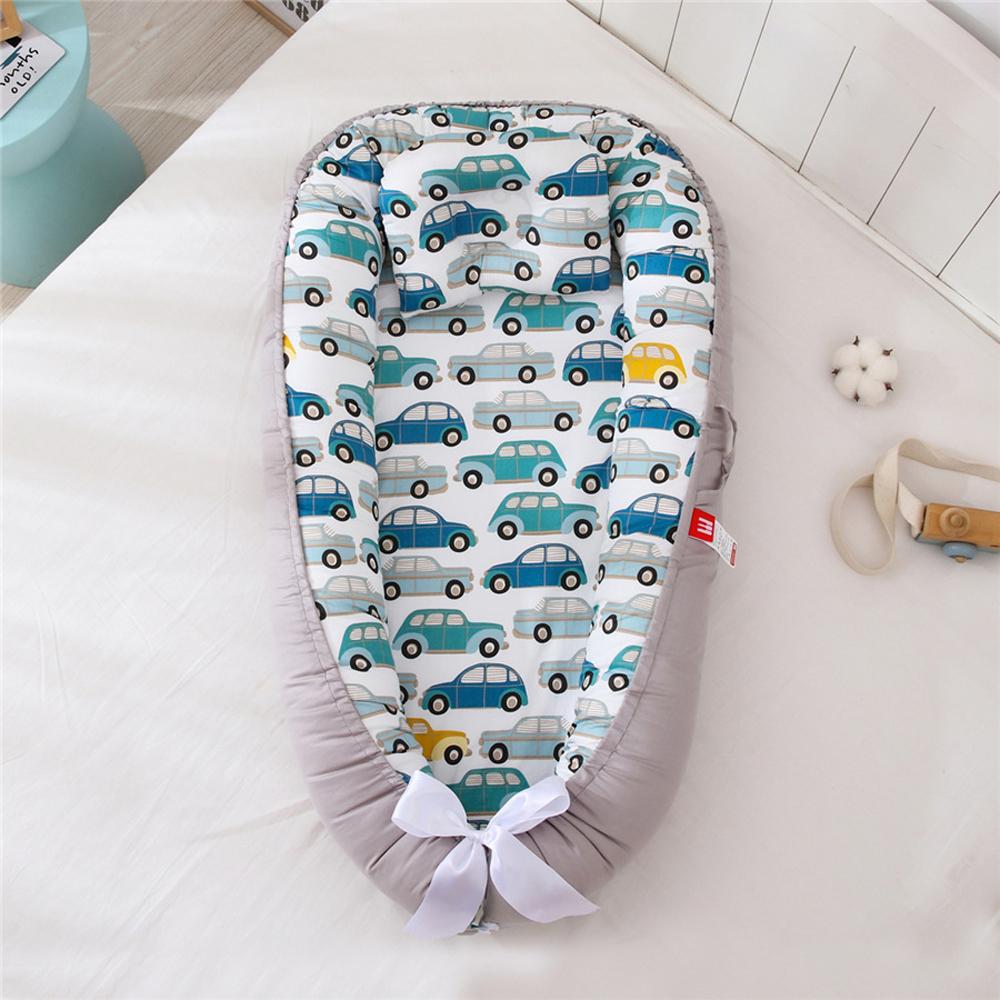 Baby Infant Nest Lounger Portable Breathable Travel Home Bed Crib With Pillow