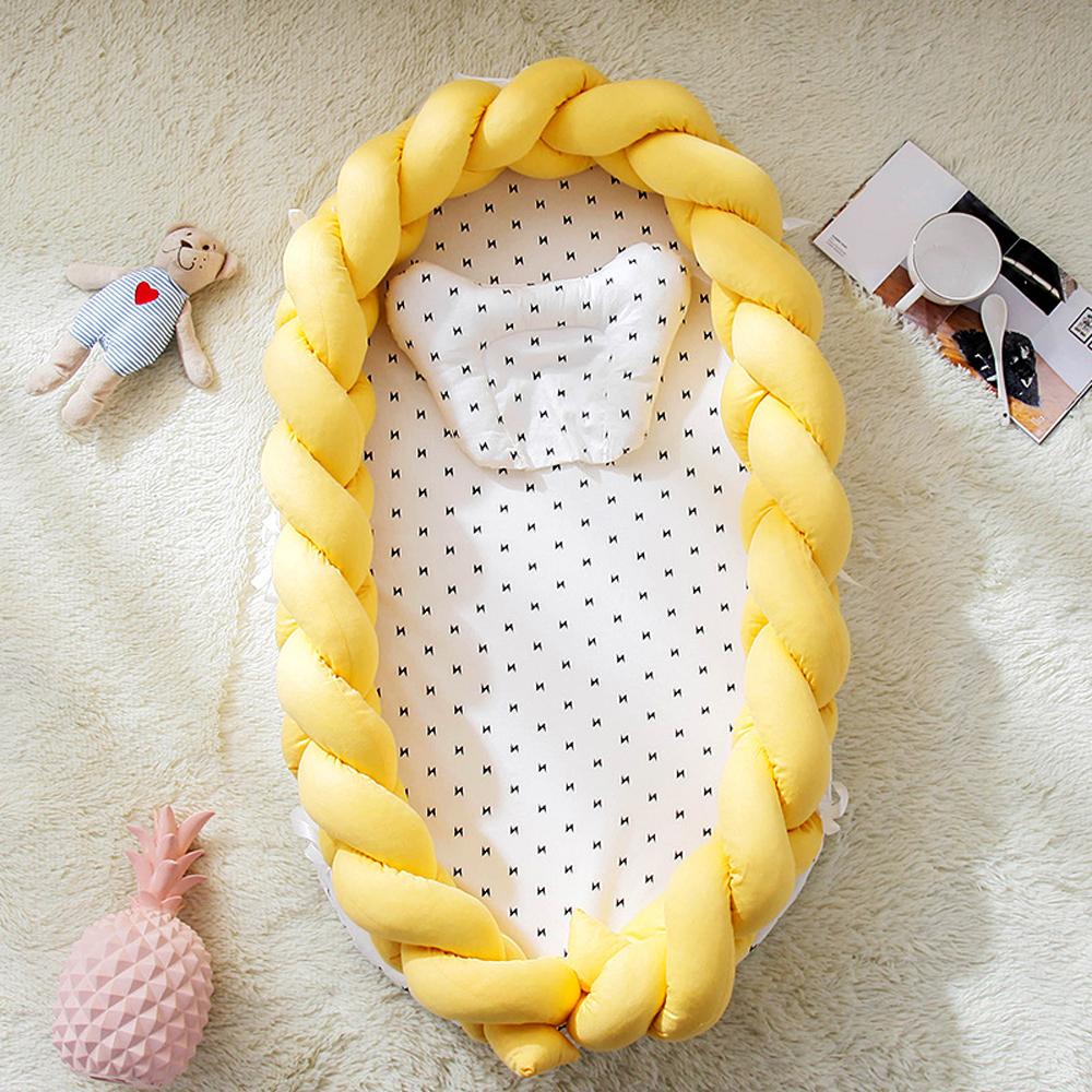 Crib Middle Bed Baby Newborn Lounger Nest Portable for Safe Co-Sleeping & Napping