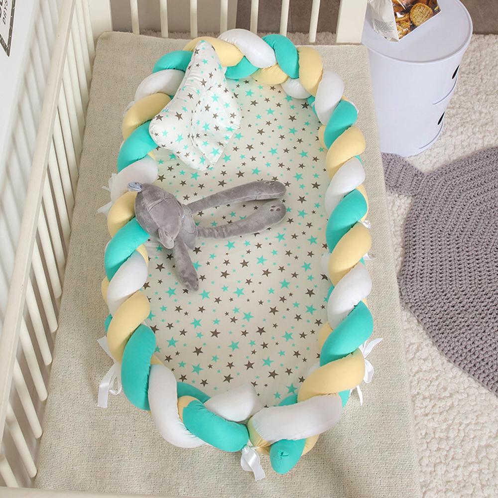 Crib Middle Bed Baby Newborn Lounger Nest Portable for Safe Co-Sleeping & Napping