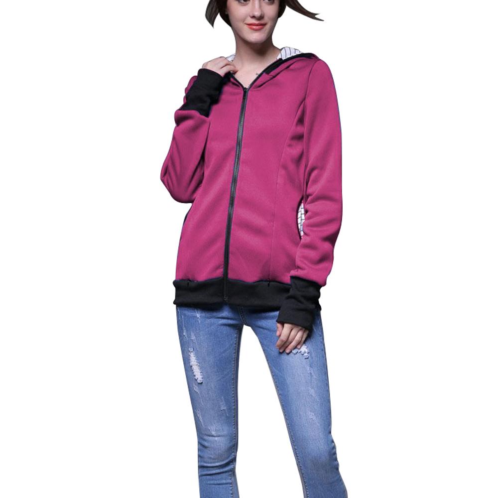 Mom Kangaroo Pouch Hoodie Pocket Baby Carrier Sweatshirt Coat