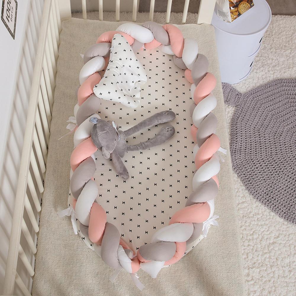 Crib Middle Bed Baby Newborn Lounger Nest Portable for Safe Co-Sleeping & Napping