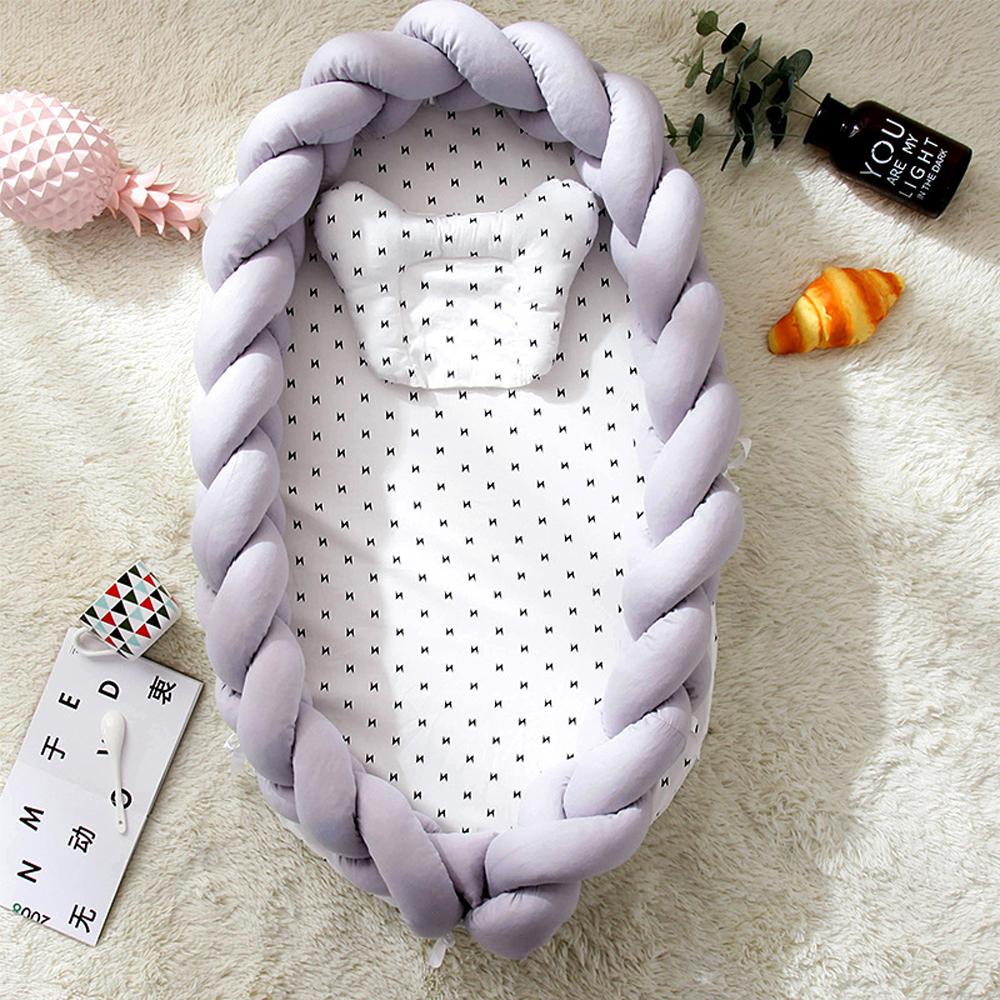 Crib Middle Bed Baby Newborn Lounger Nest Portable for Safe Co-Sleeping & Napping