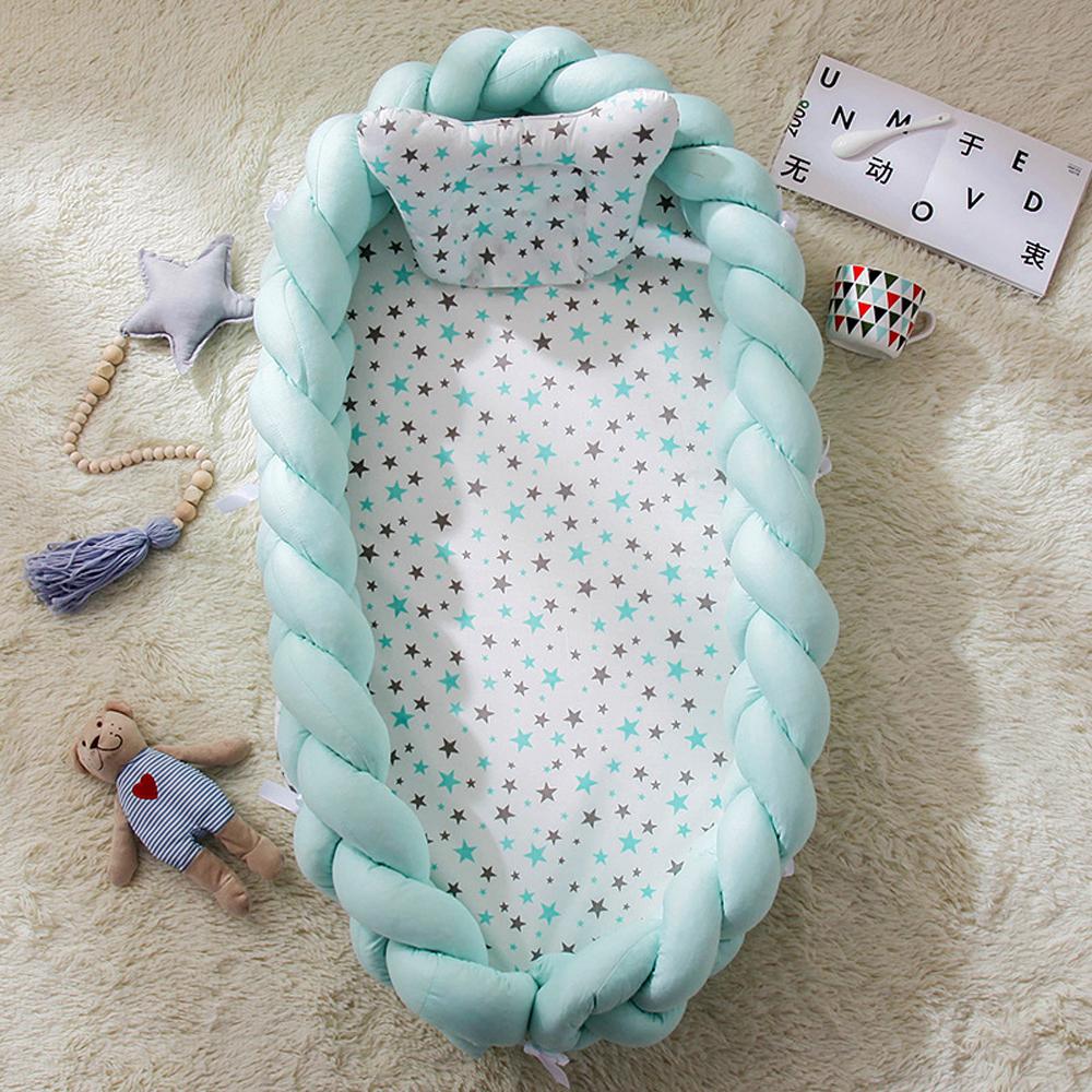 Crib Middle Bed Baby Newborn Lounger Nest Portable for Safe Co-Sleeping & Napping
