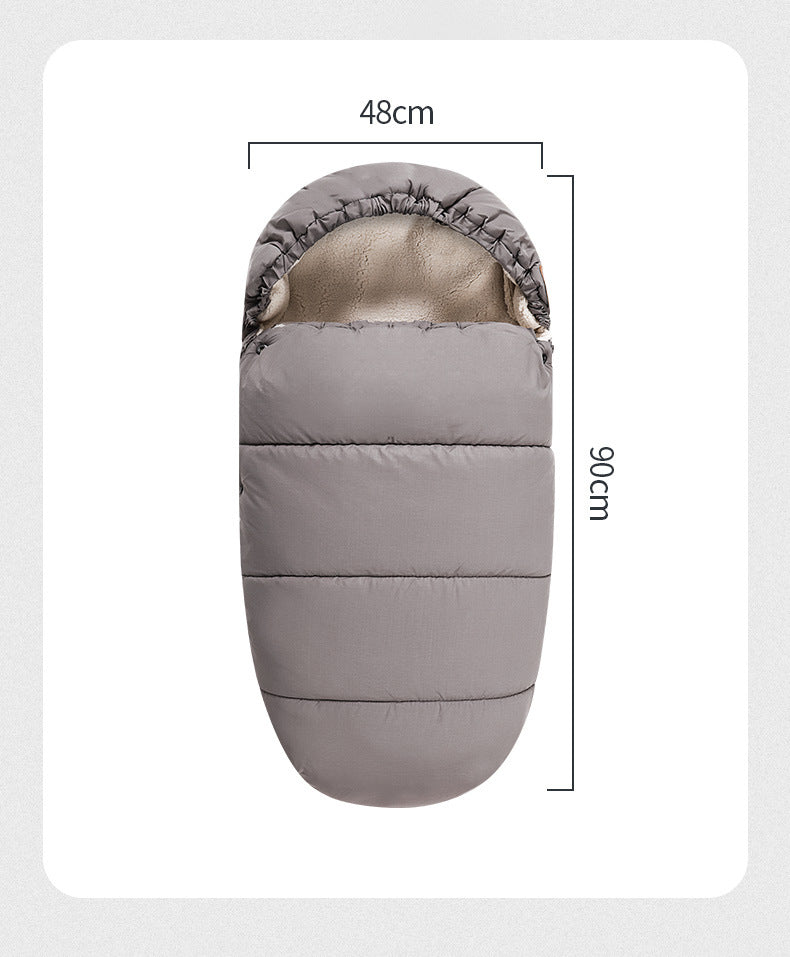Baby Sleeping bag Sack Thick Blanket Anti-kick Plus Velvet Thickened For Stroller
