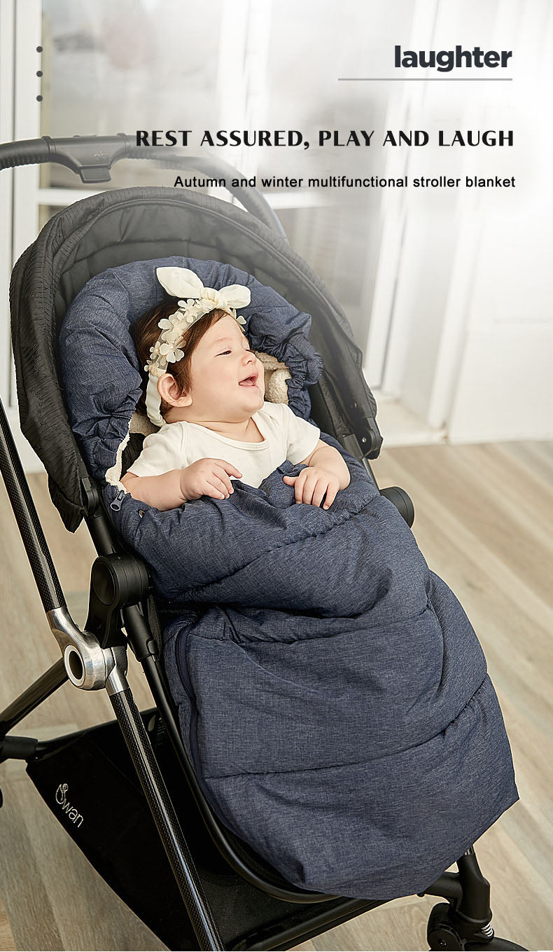 Baby Sleeping bag Sack Thick Blanket Anti-kick Plus Velvet Thickened For Stroller
