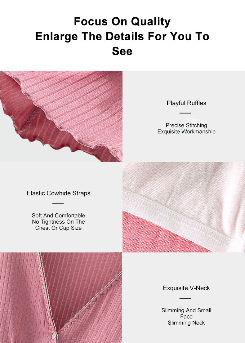 Short Sleeve Nursing Pajama : Button Down Sleepwear Bump