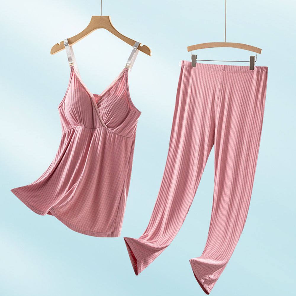 Nursing PJS Sleepwear Pajamas Suit Soft Confinement Wear