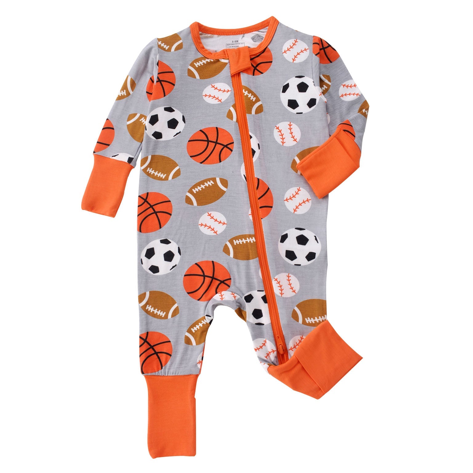 Bamboo fiber baby long-sleeved Zipper onesie Romper Fit All Season