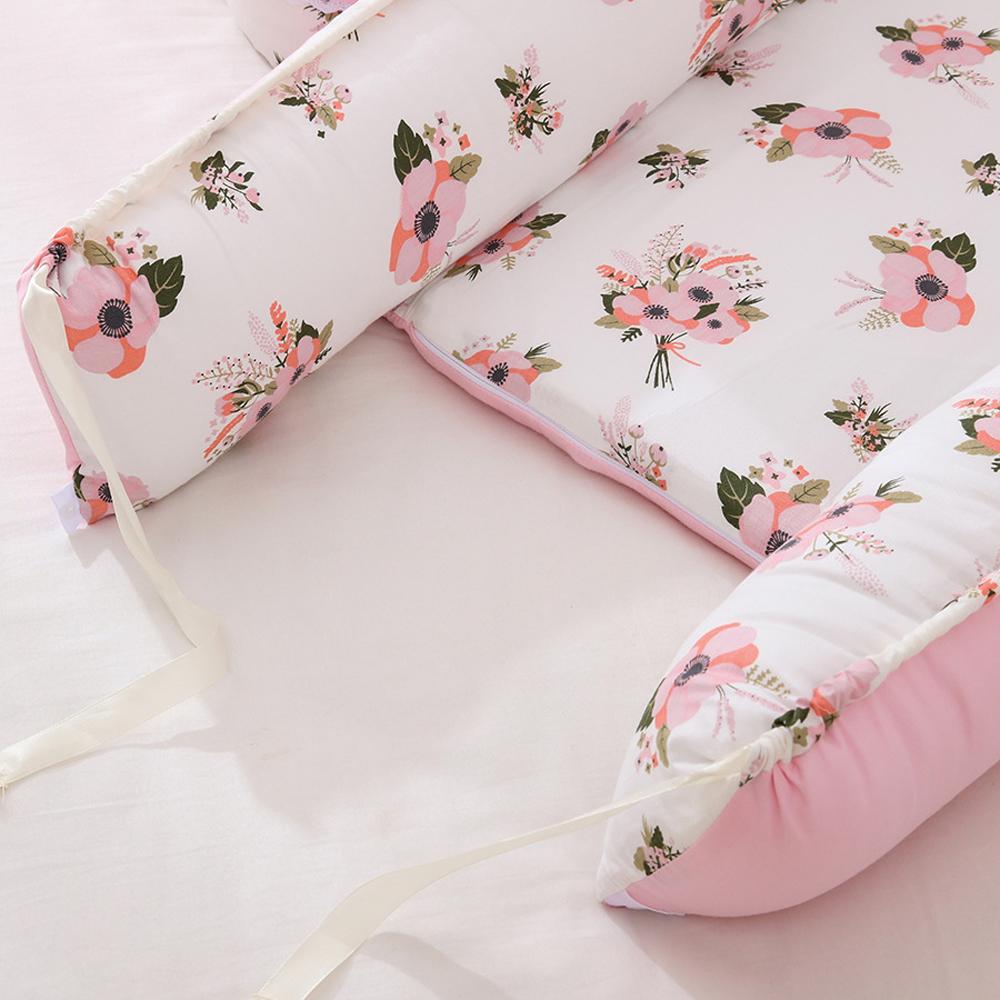 Baby Infant Nest Lounger Portable Breathable Travel Home Bed Crib With Pillow